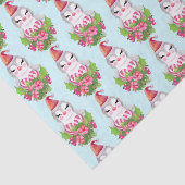 Cute Kerstpinguin in Santa Hat Pattern Tissuepapier (Detail)