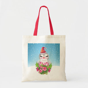 Cute Kerstpinguïn in Santa Hat Tote Bag