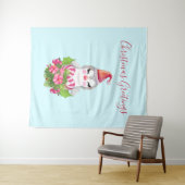 Cute Kerstpinguïn in Santa Hat Wandkleed (In Situ (horizontaal))