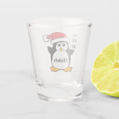 Cute Kerstpinguin Personaliseren Shot Glas (Achterkant)