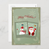 Cute Kerstposcard Feestdagenkaart (Voorkant / Achterkant)