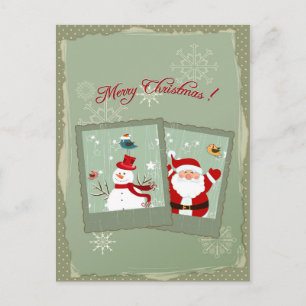 Cute Kerstposcard Feestdagenkaart