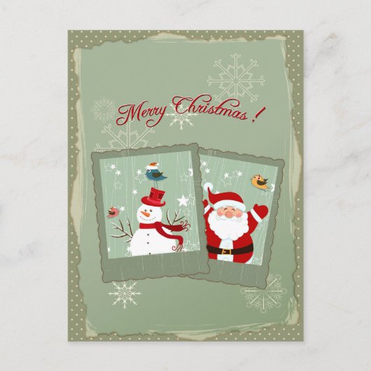 Cute Kerstposcard Feestdagenkaart (Voorkant)