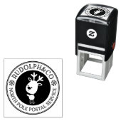 Cute Kerstrendiernoordpool Zelfinktende Stempel (In situ)