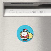 Cute KerstSanta Magnet Magneet (Insitu (Vaatwasser))