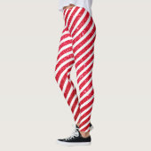 Cute kerstsnoe Cane Glitter Stripped Pattern Leggings (Links)