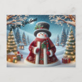 Cute Kerstsnowman Briefkaart (Voorkant)