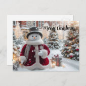 Cute Kerstsnowman Briefkaart (Voorkant / Achterkant)