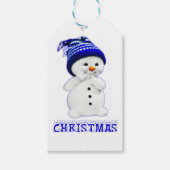 Cute Kerstsnowman Cadeaulabel (Voorkant)