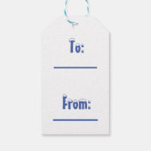 Cute Kerstsnowman Cadeaulabel (Achterkant)