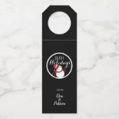 Cute Kerstsnowman Flessenhanger (Voorkant)