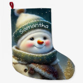 Cute Kerstsnowman Grote Kerstsok (Voorkant)