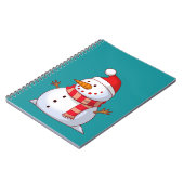 Cute Kerstsnowman Notitieboek (Linkerzijde)
