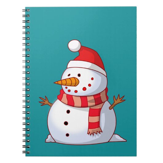 Cute Kerstsnowman Notitieboek (Voorkant)