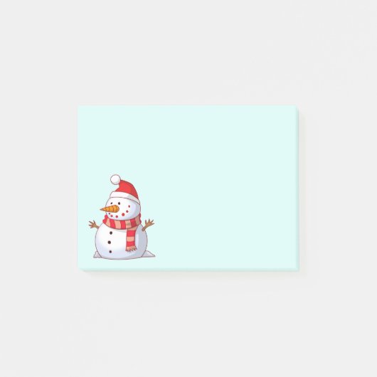Cute Kerstsnowman Post-it® Notes (Voorkant)