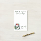 Cute Kerstsnowman Post-it® Notes (Op bureau)