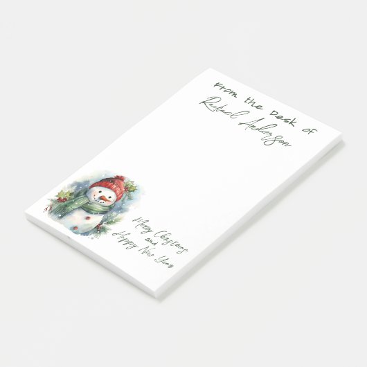 Cute Kerstsnowman Post-it® Notes (Schuin)