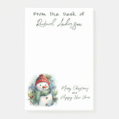 Cute Kerstsnowman Post-it® Notes (Voorkant)