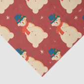 Cute Kerstsnowman Tissuepapier (Detail)