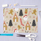 Cute kerstsymbolen Patroon Tissuepapier (Craft)