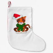 Cute Kersttijger Stocking Kleine Kerstsok (Voorkant)