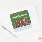 Cute kersttrein voeg bericht sticker toe (Envelop)