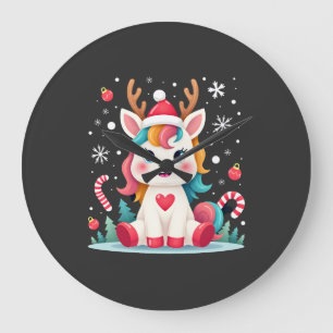 Cute Kersttrui Meisjes Vrouwen Kerstmis Eenhoorn H Grote Klok