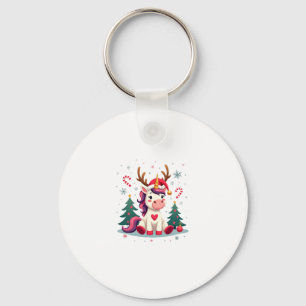Cute Kersttrui Meisjes Vrouwen Kerstmis Eenhoorn H Sleutelhanger