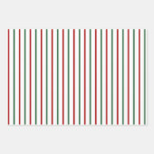 Cute kerstval Pattern Red Green White Gift Inpakpapier Vel (Voorkant)