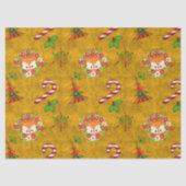 Cute kerstvile in Wreats Kerstmis Tissuepapier (Voorkant)