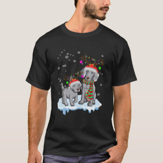 Cute Kerstweimaraner Santa Hats Reindeer Dog T-shirt