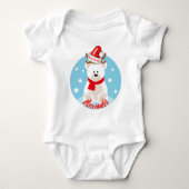 Cute KerstWhite Beer Red Santa Hat HoHo Romper (Voorkant)