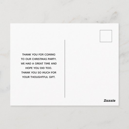 Cute Kerstwinter Animals Pattern Dank u Briefkaart (Achterkant)