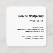 Cute Kerstwinter Animals Pattern Vierkante Visitekaartje (Achterkant)