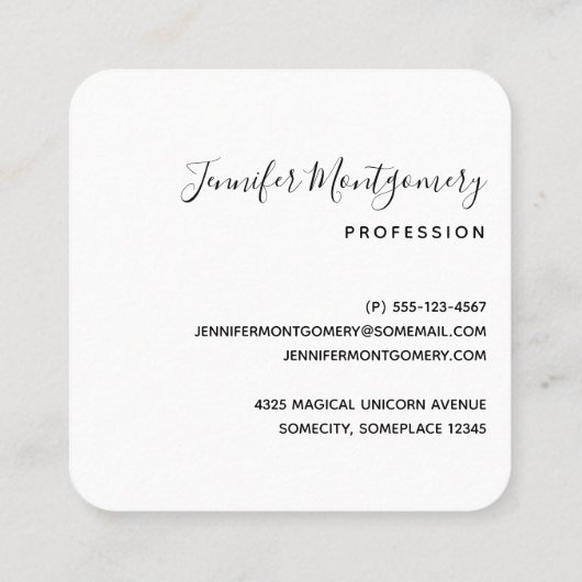 Cute Kerstwinter Animals Pattern Vierkante Visitekaartje (Achterkant)