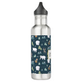 Cute Kerstwinter Animals Pattern Waterfles (Links)