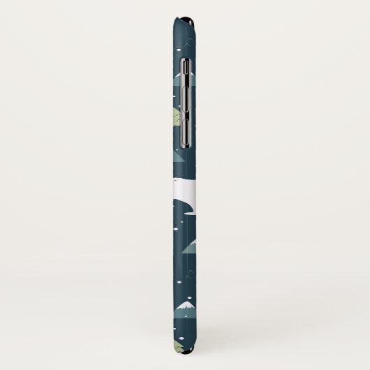 Cute Kerstwinter Animals Rustin Pattern Case-Mate iPhone Case (Achterkant/links)