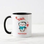 Cute Kerstwinter Mok Penguin (Links)