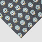 Cute KerstWinter Snow Wereldbol Pattern Tissuepapier (Detail)
