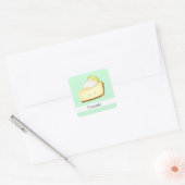 Cute Key Limoen Pie Vierkante Sticker (Envelop)