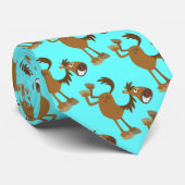 Cute Kicking Cartoon Horse Cravate (Roulé)