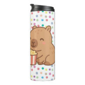 Cute Kids Capybara Popcorn Snack Time Thermosbeker (Geroteerd rechts)