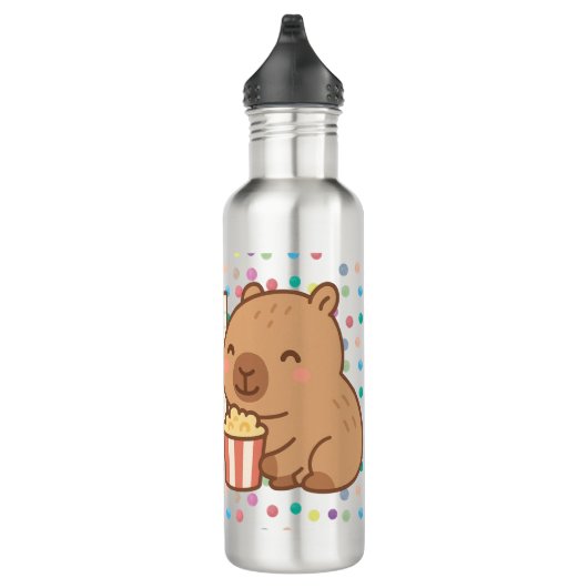 Cute Kids Capybara Popcorn Snack Time Waterfles (Rechts)