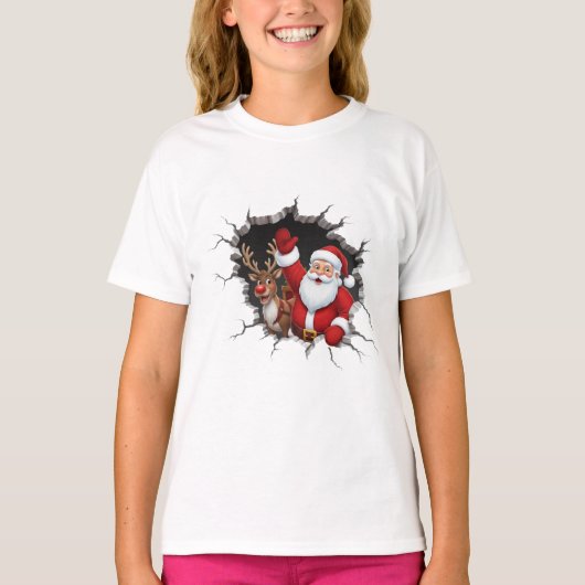 Cute Kids Christmas T-Shirt (Devant)