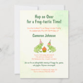 Cute Kids Frog Anniversaire Fête Invitation (Devant)