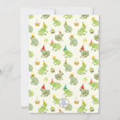 Cute Kids Frog Anniversaire Fête Invitation (Dos)