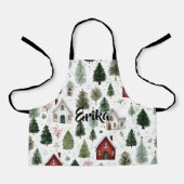 Cute Kids Holiday Apron with Name Schort (Voorkant)