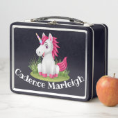 Cute Kids Unicorn Lunchbox personnalisée (En situation)