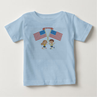 Cute Kids USA Vlag Mijn Land T-Shirt | Patriottisc