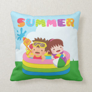 Cute Kids Zomer Water Zwembad Fun Kussen